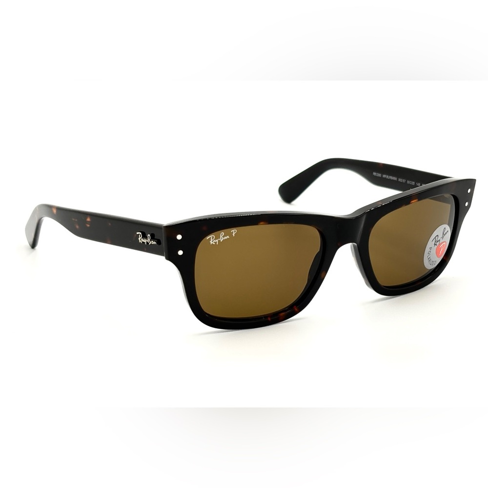 Ray-Ban Black Tortoiseshell Wayfarer Sunglasses with Brown Lenses
